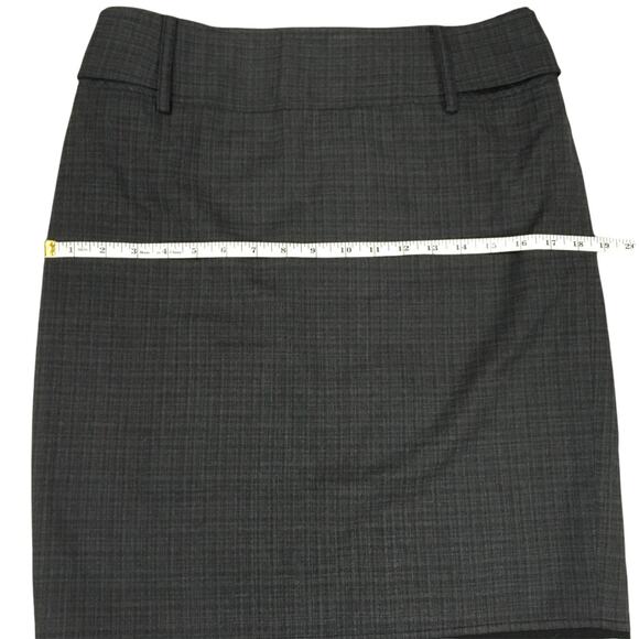 Elie Tahari Pencil Skirt Virgin Wool Blend Mini Gray Career Wear Women's 6 Work - Picture 7 of 9